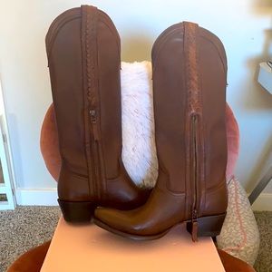 Lane real leather tall western boots size 7